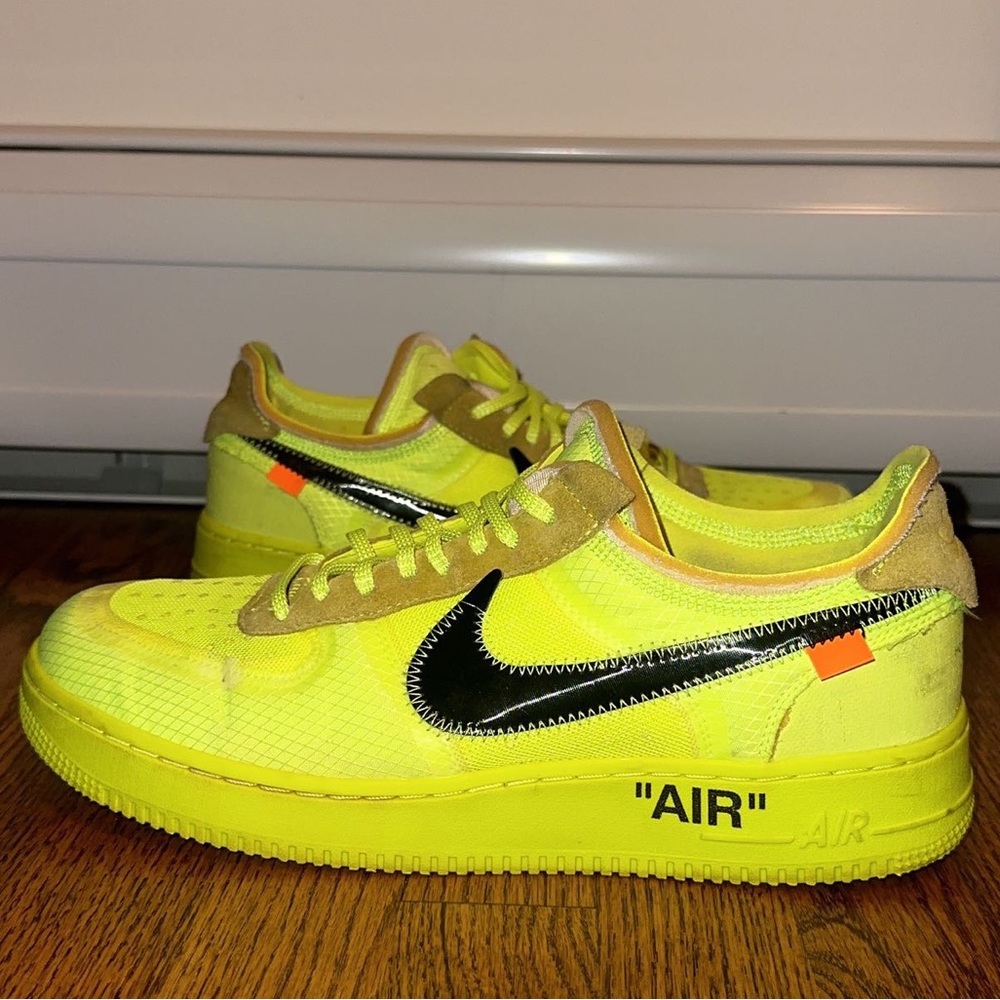 Nike Air Force 1 Low “Off-White Volt” Used Size 12